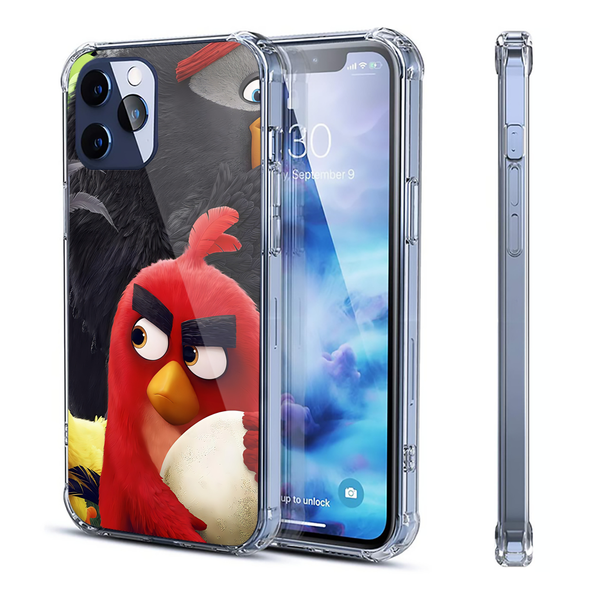 （画像用） Angry Birds アングリーバード 【iPhone 12シリーズ対応】透明スマホケース（クリアソフトケース）